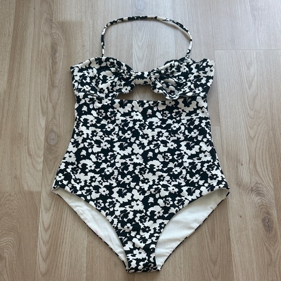 Marysia Swim Floral Black And White Swimsuit